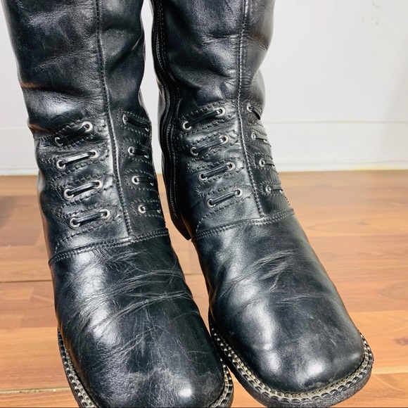 Punk, retro leather boots - Picture 10 of 16